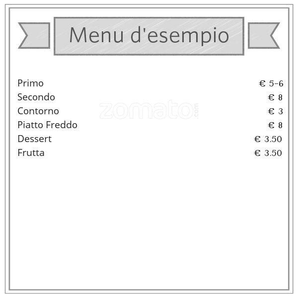 Menu di Parisfal Bar con Cucina 