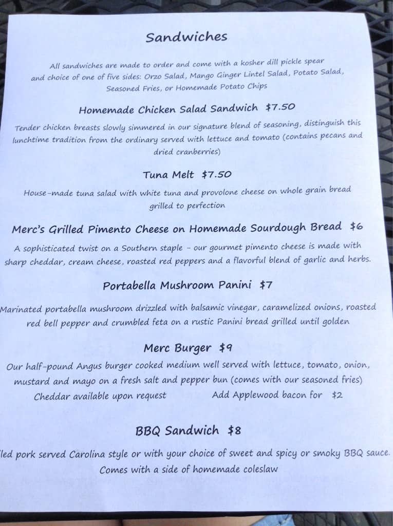 Draper Mercantile Menu, Menu for Draper Mercantile, Pulaski, Pulaski