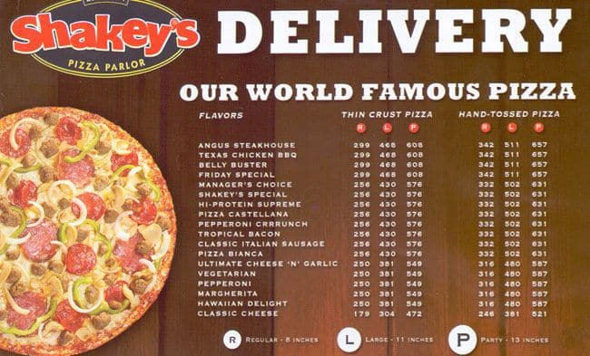 Shakey's Menu, Menu For Shakey's, Tagapo, Santa Rosa - Zomato Philippines