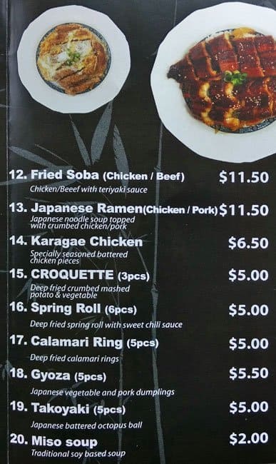 Menu At Sushi And Teriyaki Restaurant Marsden