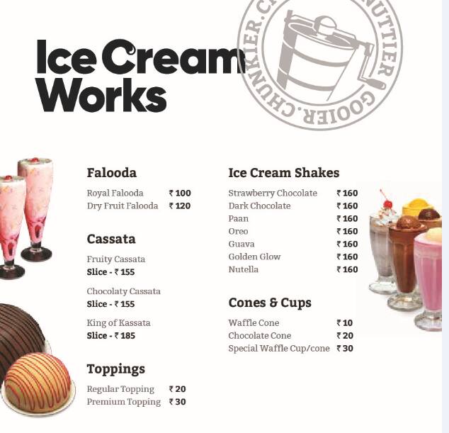 Menu at Ice Cream Works Thane, Thane, Shop No2
