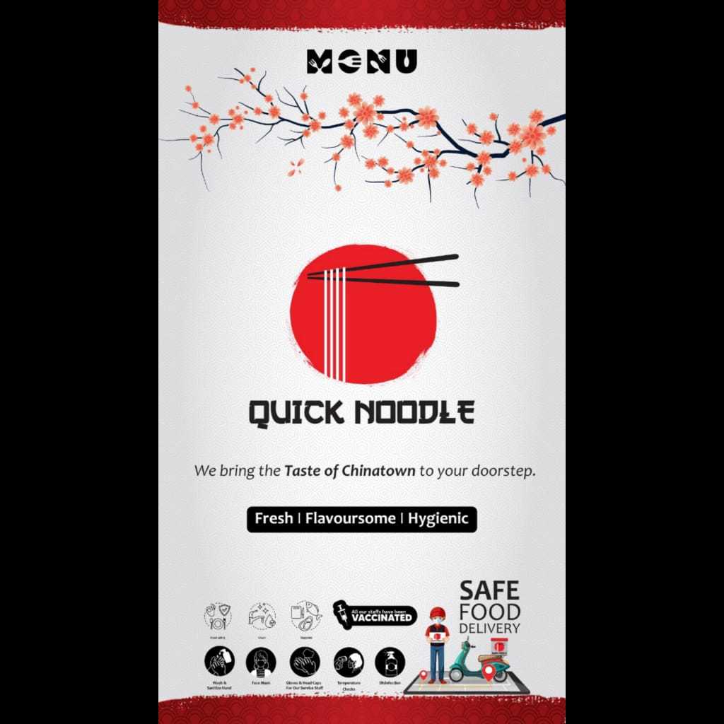 Quick Noodle menu