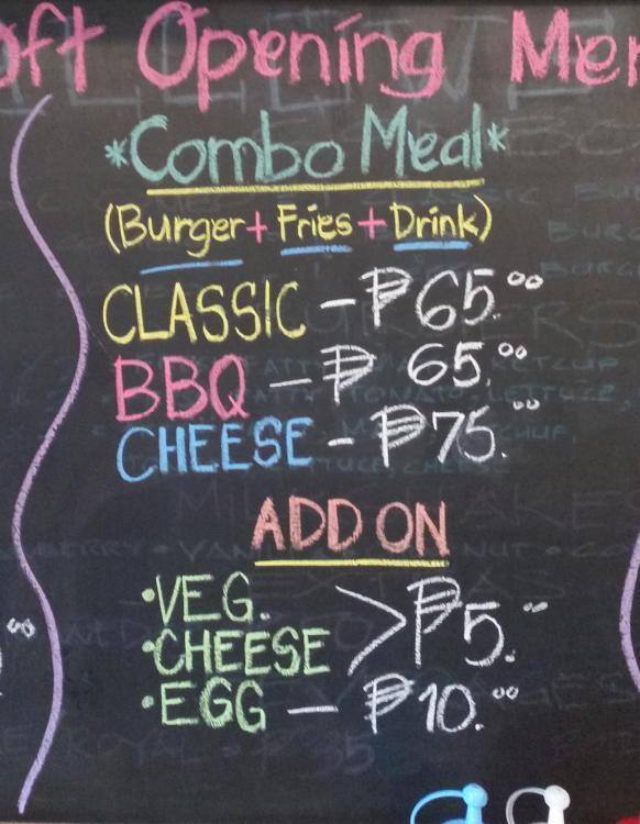 Callows Burger menu