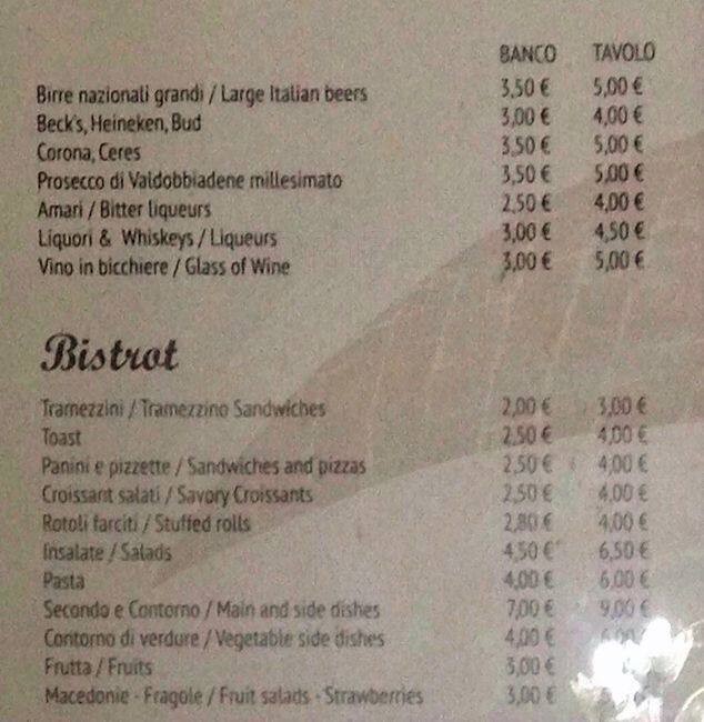 Menu di Spinelli 