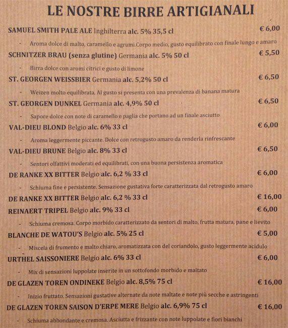 Menu di Enoteca Giansanti 