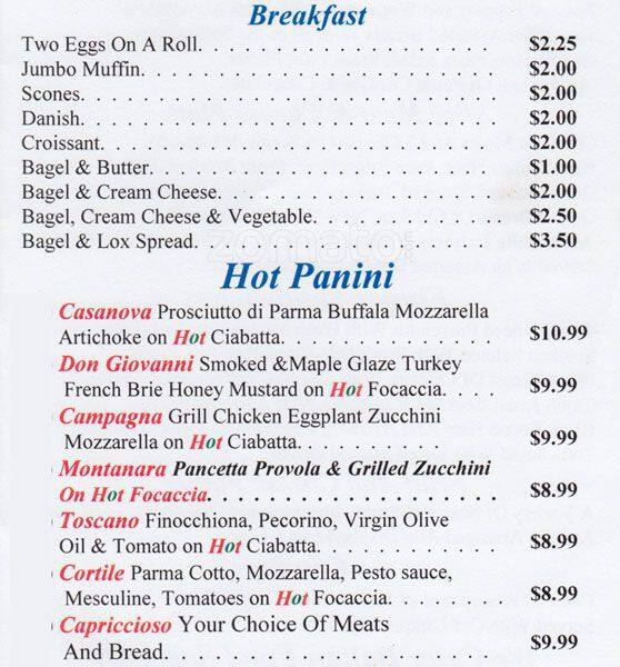 Mini Deli Menu, Menu for Mini Deli, Upper East Side, New York City