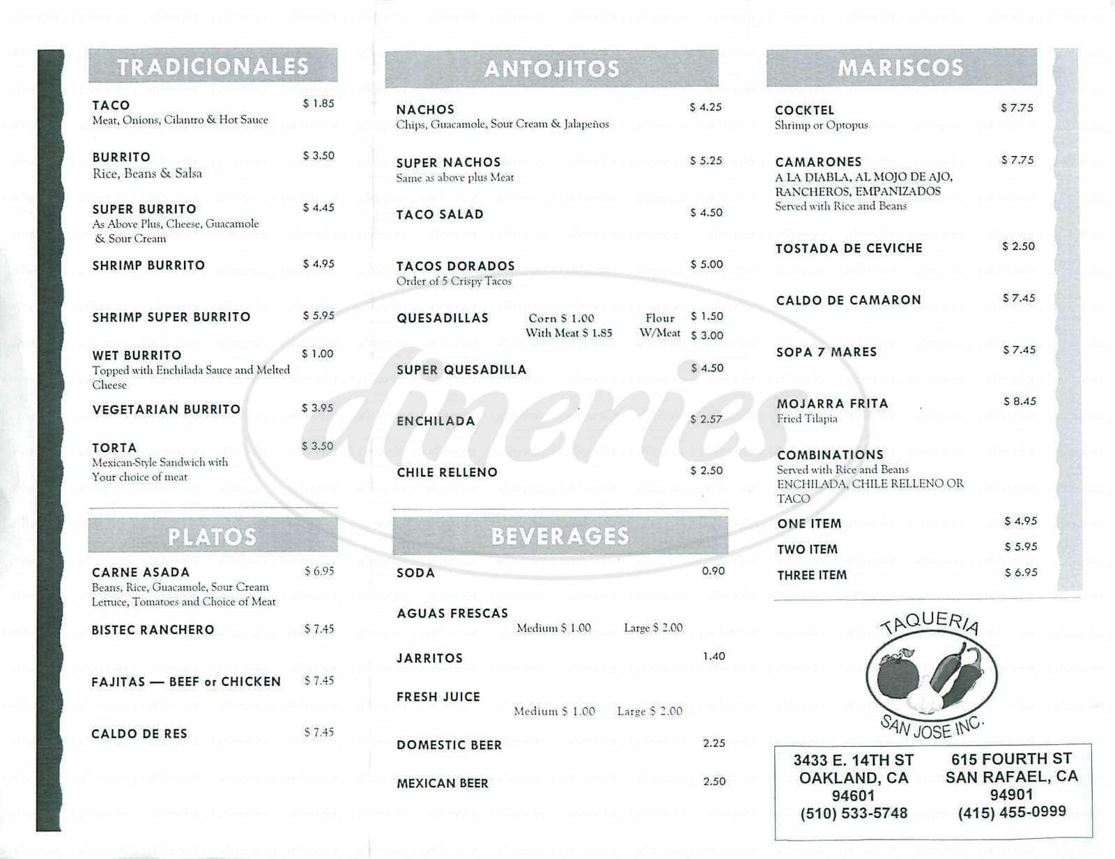 San Jose Taqueria And Mexican Restaurant Anderson Menu: Complete Guide & Key Details
