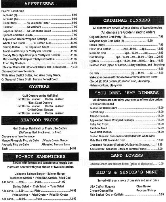 dulf's burger karte Quality Seafood Market Menu, Menu for Quality Seafood Market, Hyde 