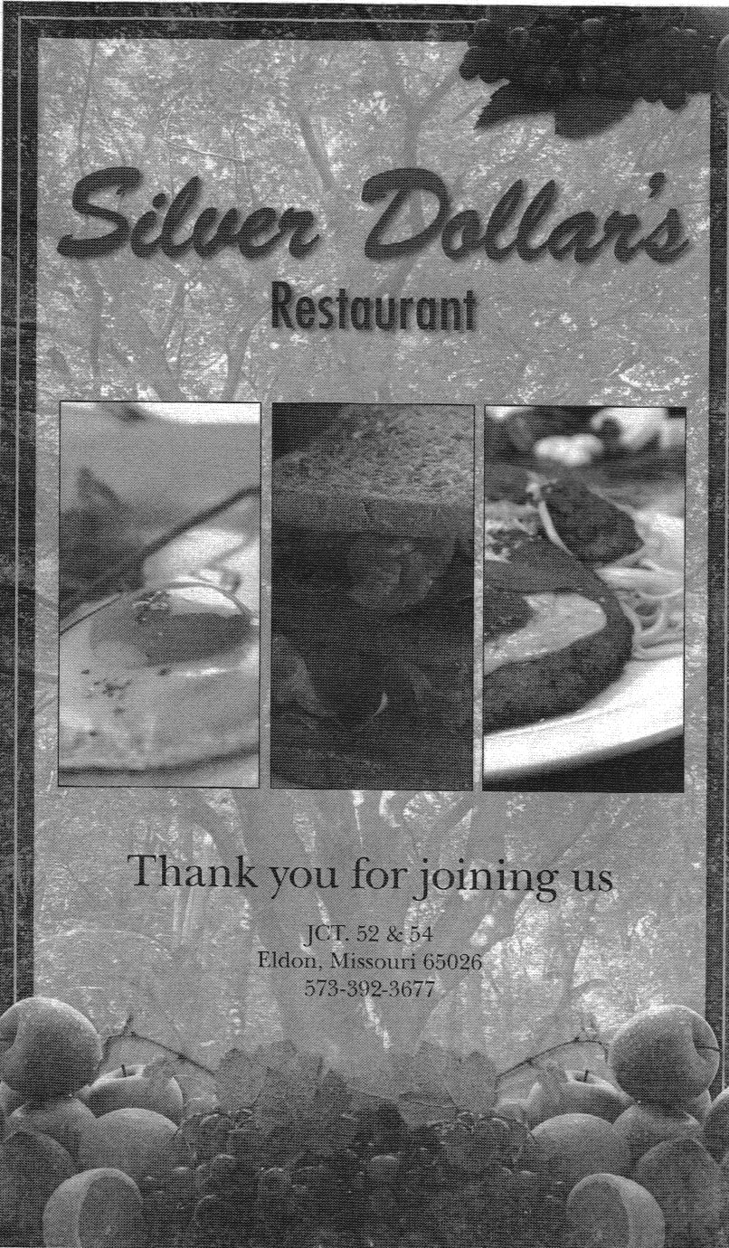 Menu At Silver Dollar Restaurant Eldon 20 Acorn Dr menu-at-silver-dollar-restaurant-eldon-20-acorn-dr