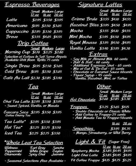 Kenilworth Espresso Menu, Menu for Kenilworth Espresso, Dilworth ...