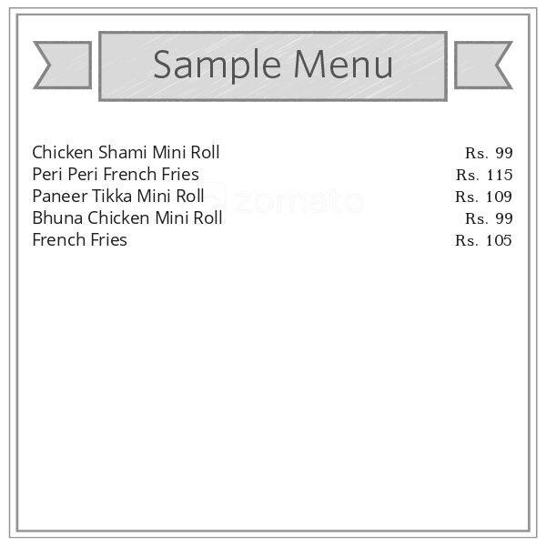 Kaati Zone Rolls & Wraps menu