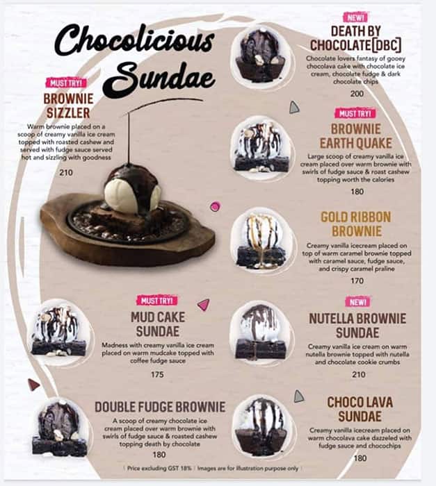 Menu at Boomerang, Coimbatore, E Venkatasamy Rd