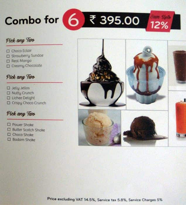 Menu at Boomerang, Coimbatore, E Venkatasamy Rd