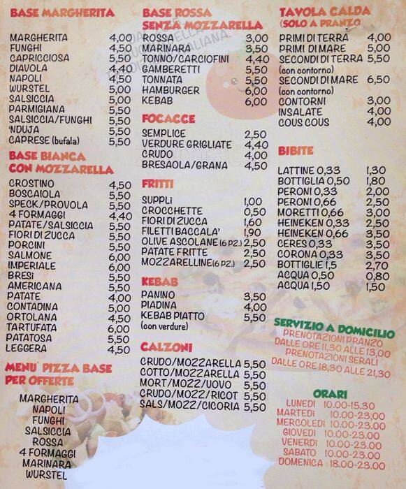 Menu di Il Pomodorillo 