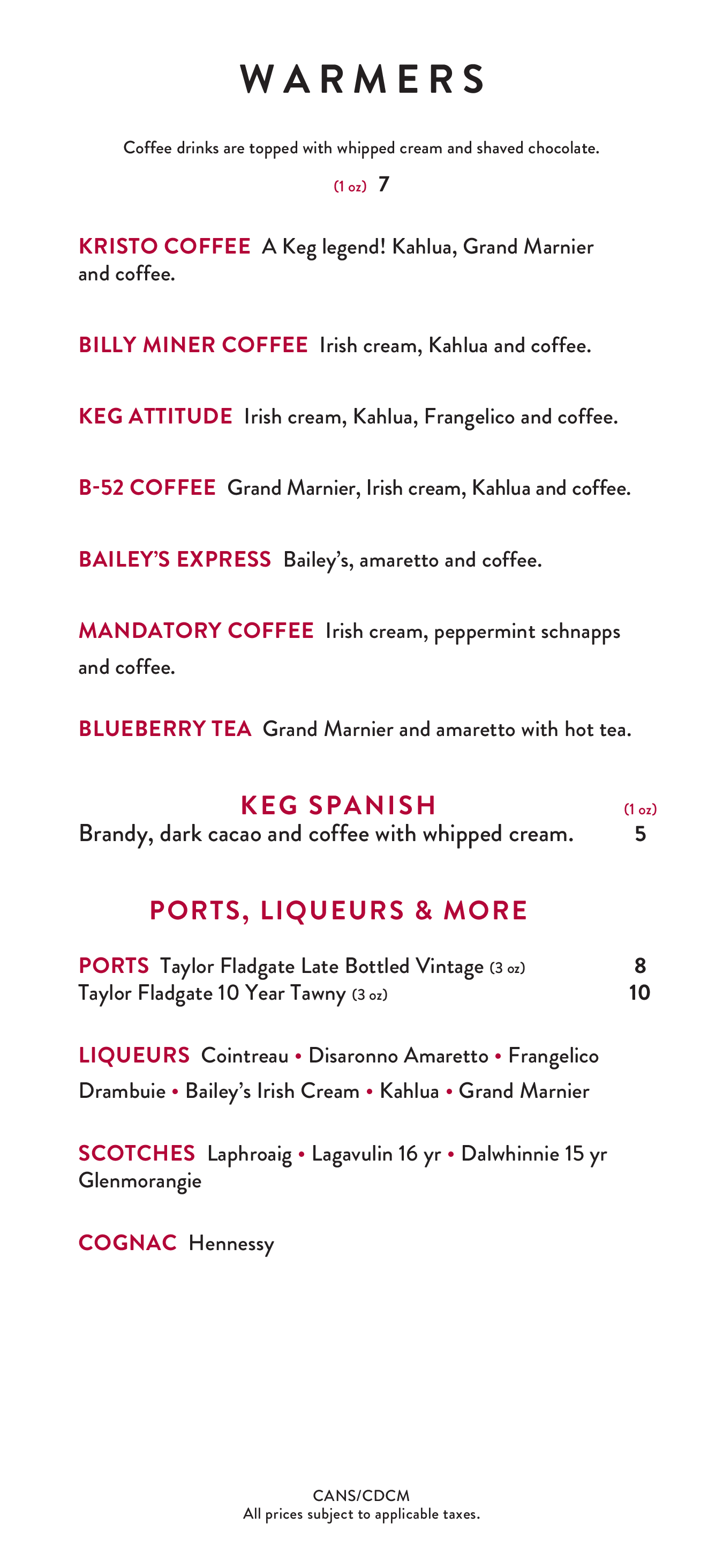 Menu at The Keg Steakhouse + Bar Skyview, Edmonton