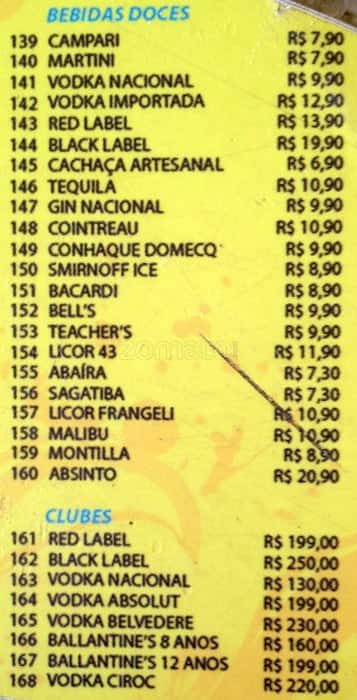 Pipa Beach Club cardápio