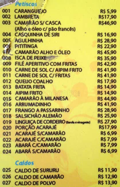 Pipa Beach Club cardápio