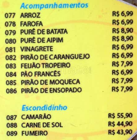 Pipa Beach Club cardápio