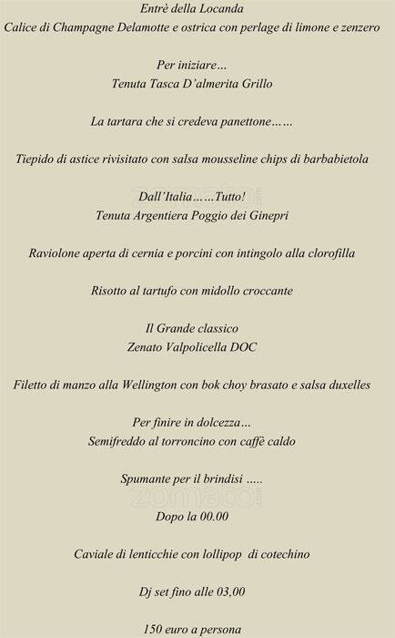 Menu di Locanda Chiaravalle 