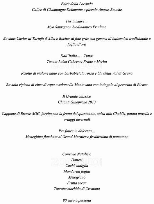 Menu di Locanda Chiaravalle 