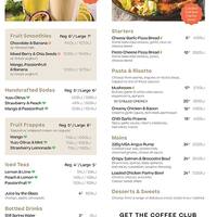 The Coffee Club Menu Menu For The Coffee Club Docklands Melbourne