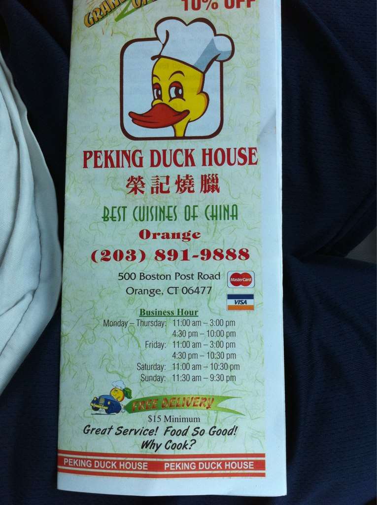 Peking Duck House Menu, Menu for Peking Duck House, Orange, New Haven