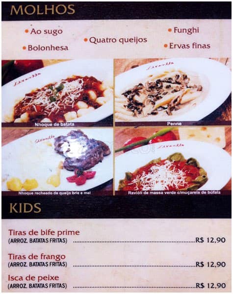 Livantto Restaurante cardápio
