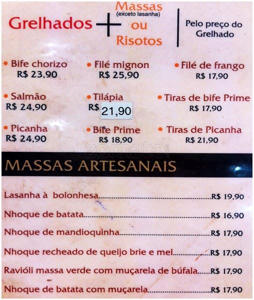 Livantto Restaurante cardápio