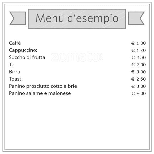 Bar Ressi Speisekarte
