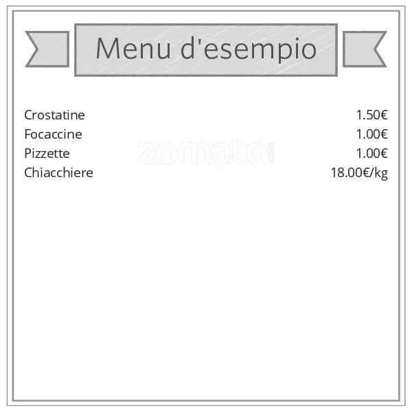 Menu di Panificio Col di Lana 