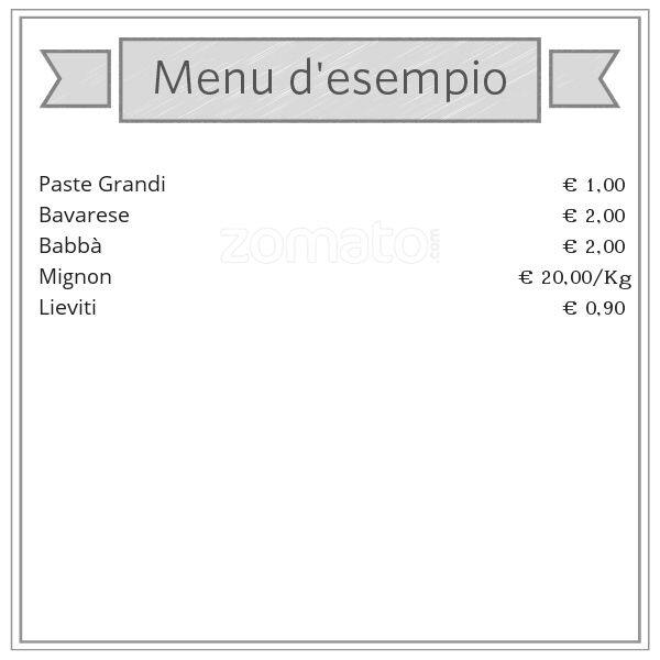 Menu di Pasticceria Corrias Roma 