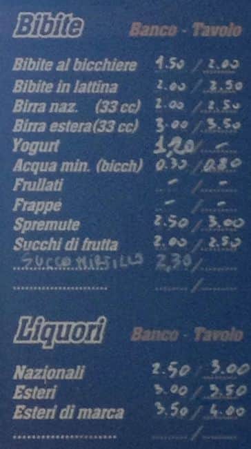 Menu di L'Incontro 