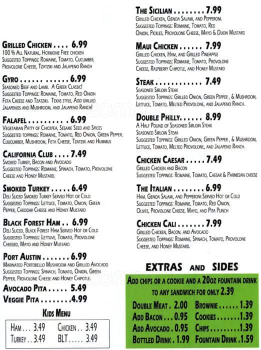 Pita Fusion Menu, Menu for Pita Fusion, Round Rock, Round Rock ...