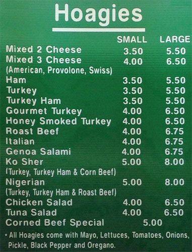 Fresh Donuts menu