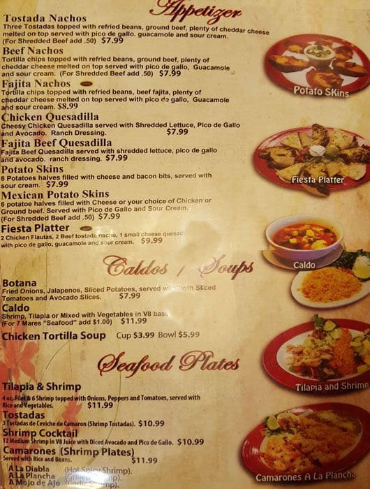 La Salsa Grille Menu, Menu for La Salsa Grille, Inner City Northside