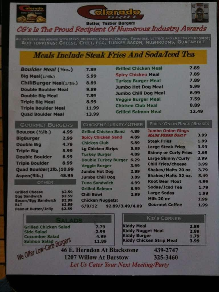 الترباس أبذل قصارى colorado menu inpursuitofgrace.org