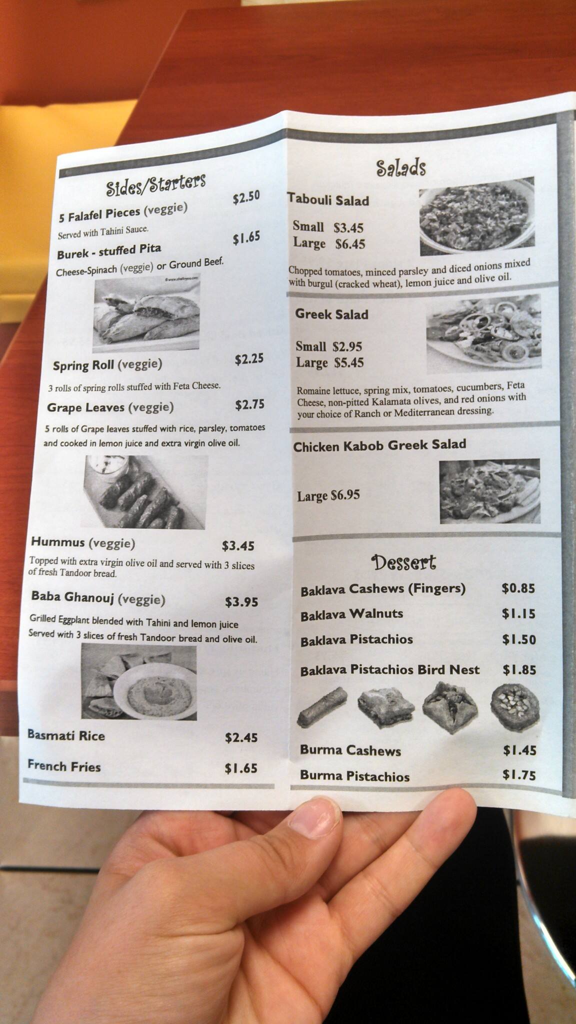 Menu at Kabobster restaurant, Chattanooga, Gunbarrel Rd Ste 111