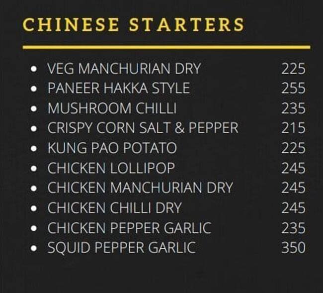 Menu of Match Box, Vikhroli, Mumbai