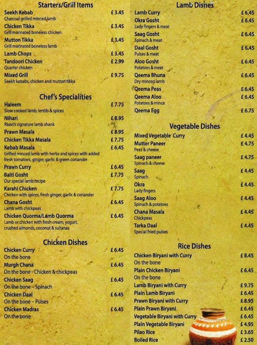 Raavi Kebab Menu, Menu for Raavi Kebab, Euston, London Zomato UK