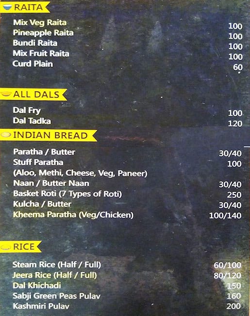 Menu at Ashoka Resto Bar, PimpriChinchwad