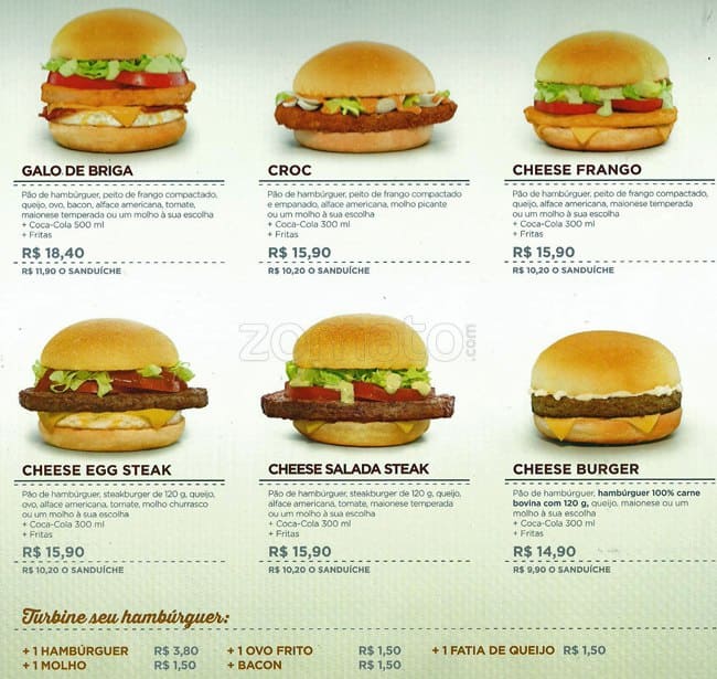 Giraffas Shopping Metrô Itaquera cardápio