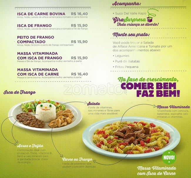 Giraffas Shopping Metrô Itaquera cardápio