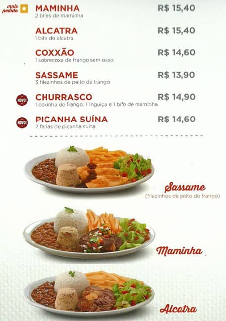 Giraffas Shopping Metrô Itaquera cardápio