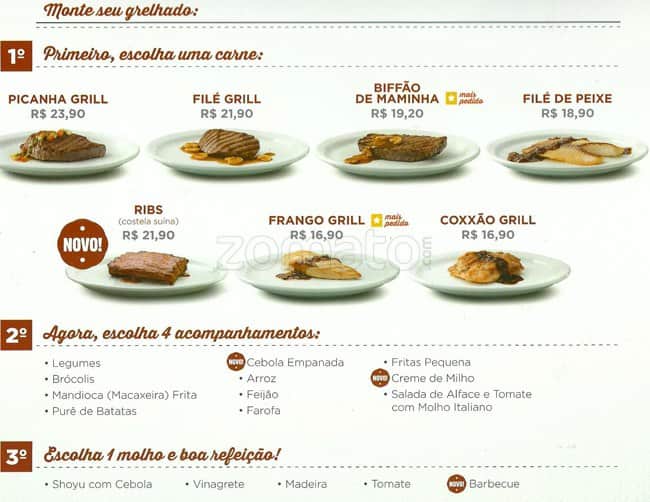 Giraffas Shopping Metrô Itaquera cardápio