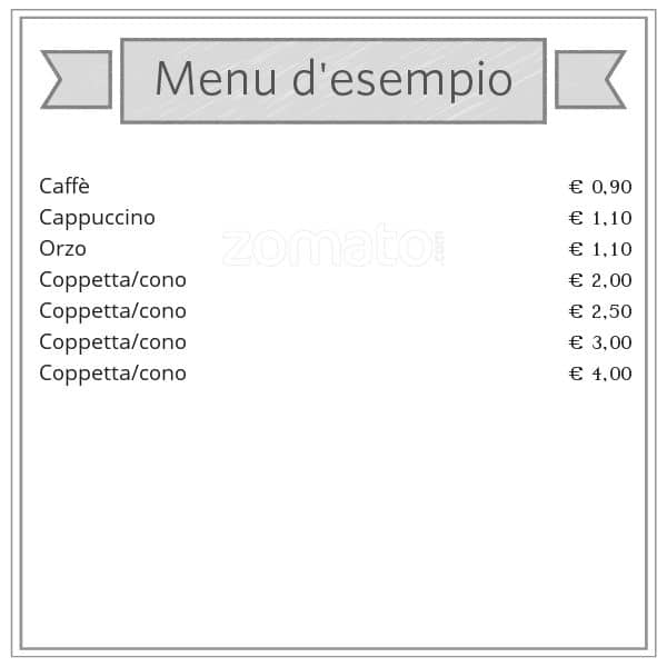 Menu di Casa del Gelato 