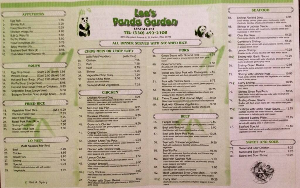 Lee S Garden Menu Fasci Garden