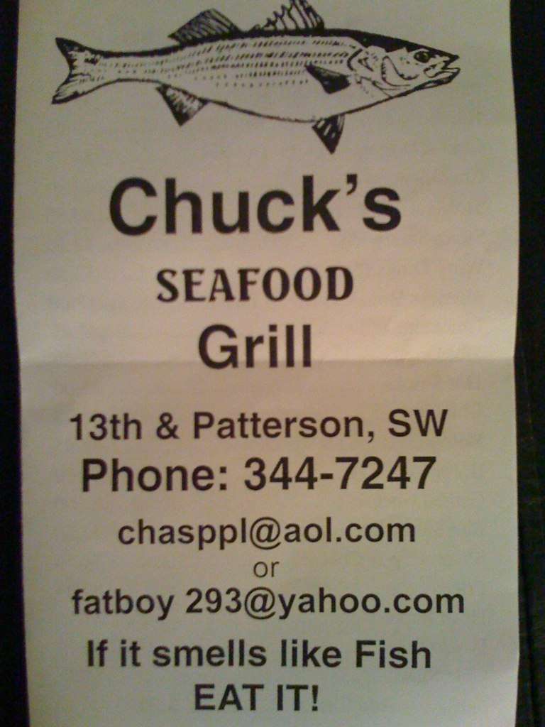 Chuck S Seafood Grill Menu Menu For Chuck S Seafood Grill