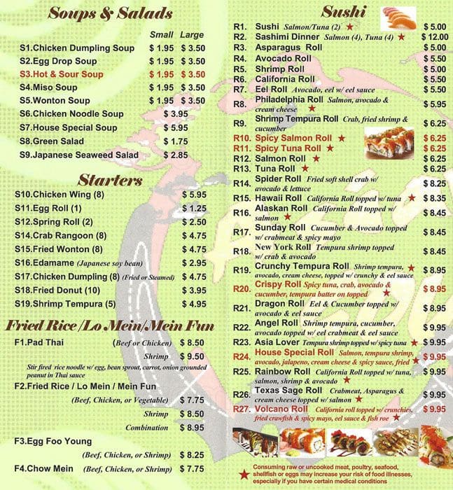 Asian Gourmet Menu, Menu for Asian Gourmet, Arlington, Arlington ...