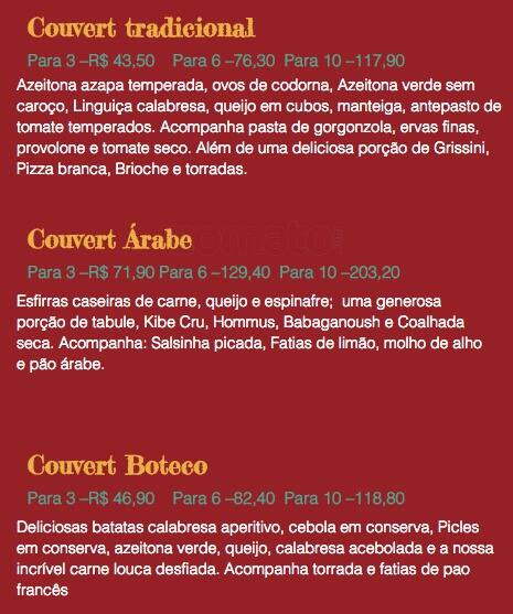 Casa do Couvert - Delivery cardápio