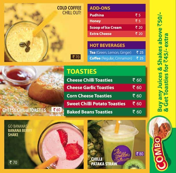 The Yellow Straw Menu, Menu for The Yellow Straw, New Town, Kolkata ...